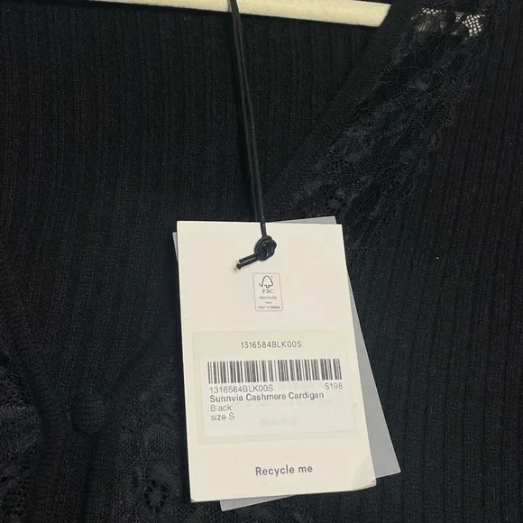 Reformation Sunnvia Cashmere Cardigan Black - Picture 7 of 8